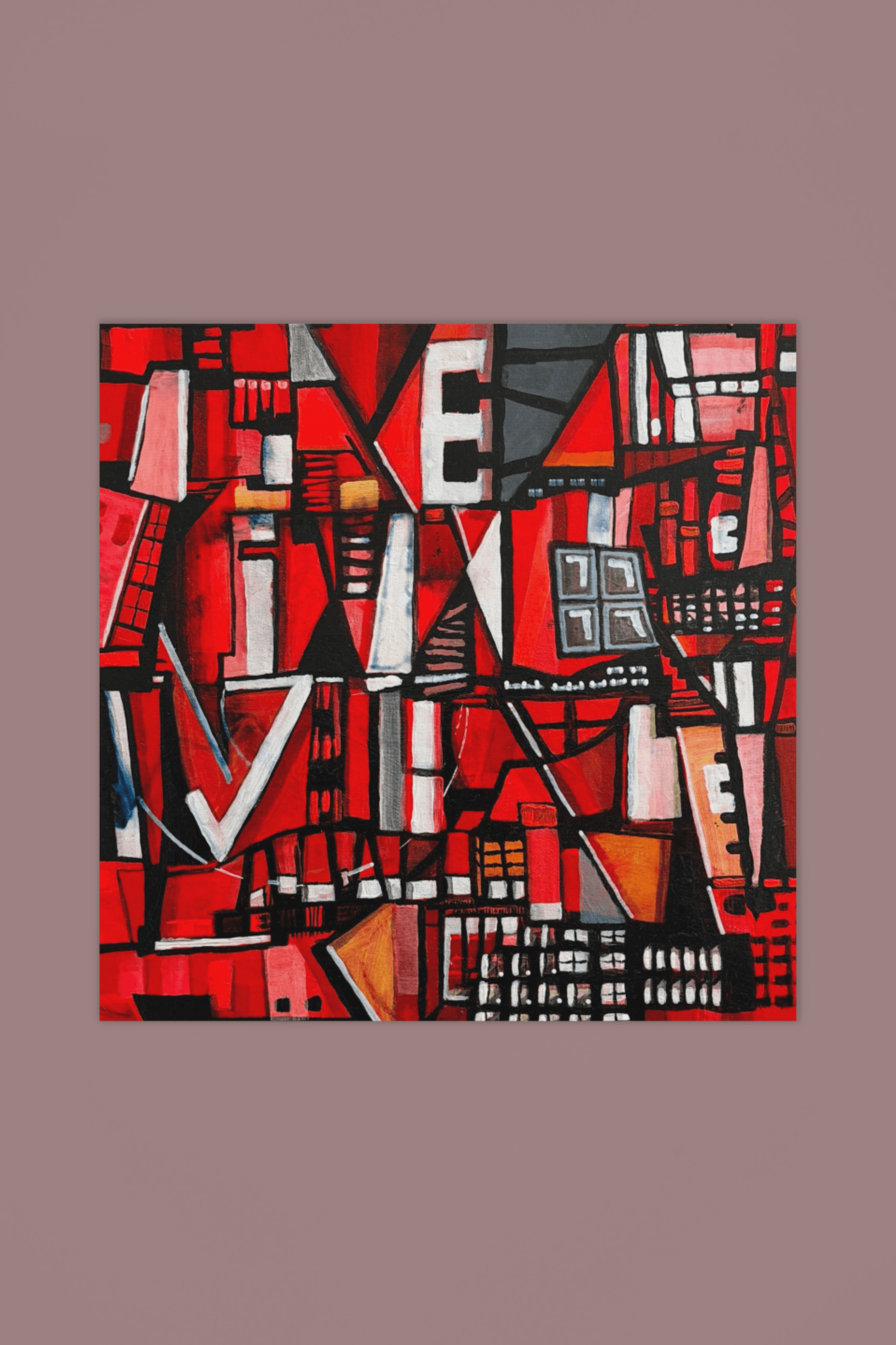 Red Blueprint in room setting 1